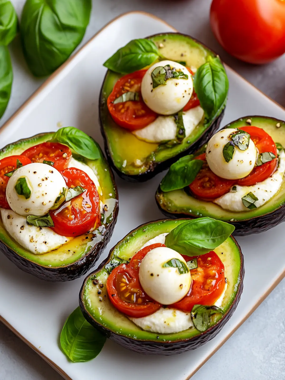 Caprese Stuffed Avocado Halves for a Fresh Summer Bite 2 Caprese Stuffed Avocado Halves