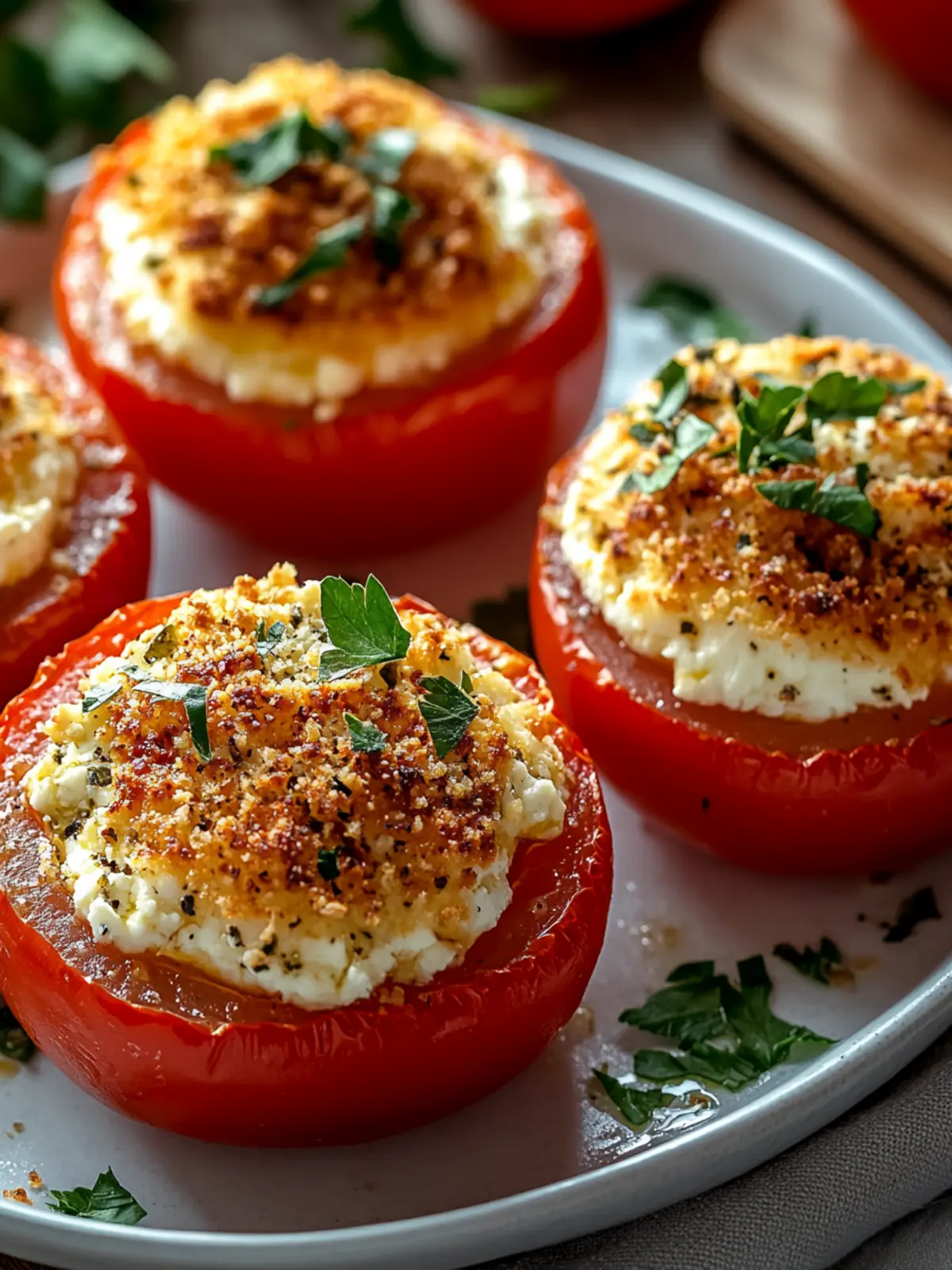 Baked Feta Stuffed Tomatoes for a Quick Vegetarian Treat 3 Baked Feta Stuffed Tomatoes