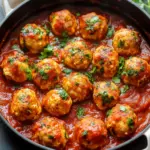 Baked Chicken Meatballs in Tomato Sauce for Cozy Family Meals 3 Baked Chicken Meatballs in Tomato Sauce