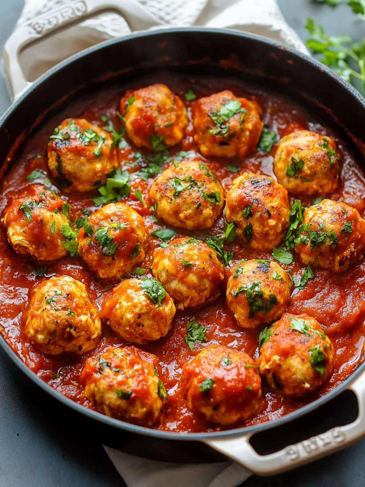 Baked Chicken Meatballs in Tomato Sauce for Cozy Family Meals 5 Baked Chicken Meatballs in Tomato Sauce