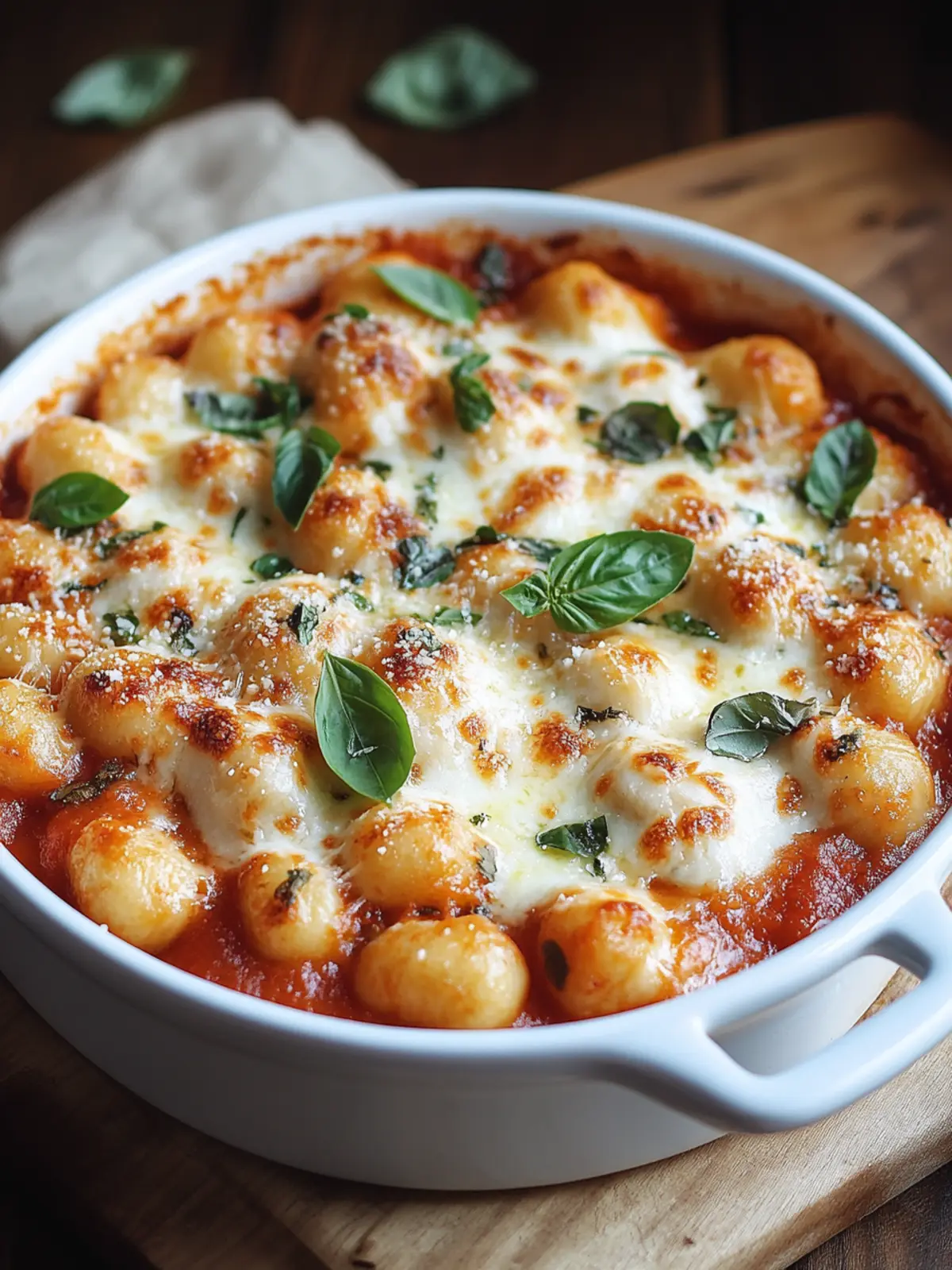 Baked Gnocchi with Tomato & Mozzarella for Cozy Nights 5 Baked Gnocchi with Tomato & Mozzarella