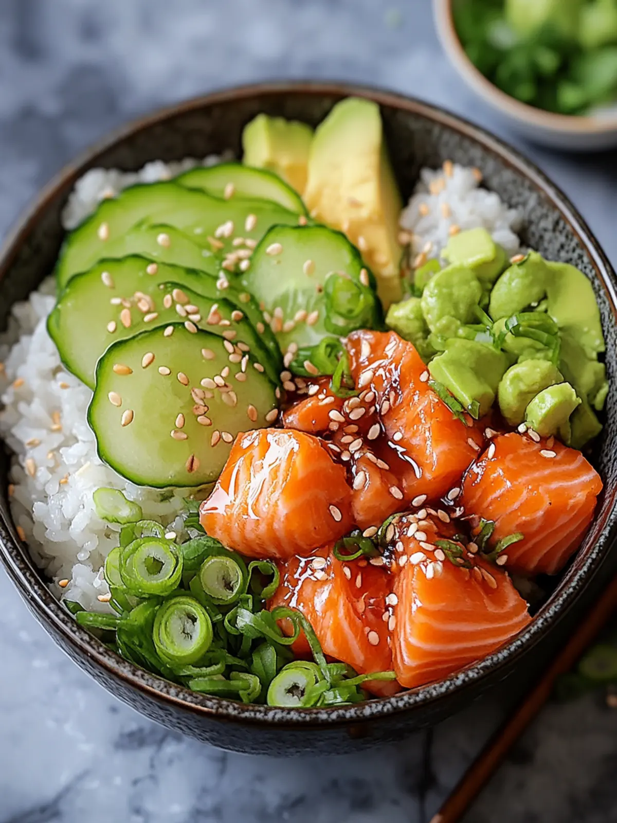 Savory Poke Bowl with Seared Salmon for Quick Healthy Meals 2 Poke Bowl with Seared Salmon