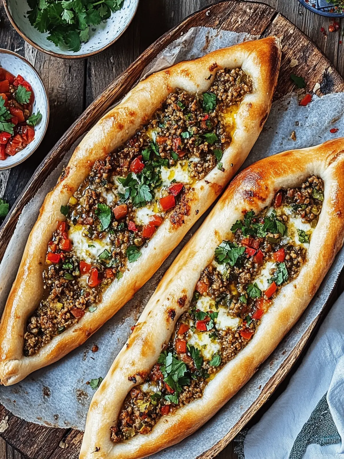 Delicious Turkish Pide Boats: Customize Your Own Flavor Adventure 4 Turkish Pide Boats