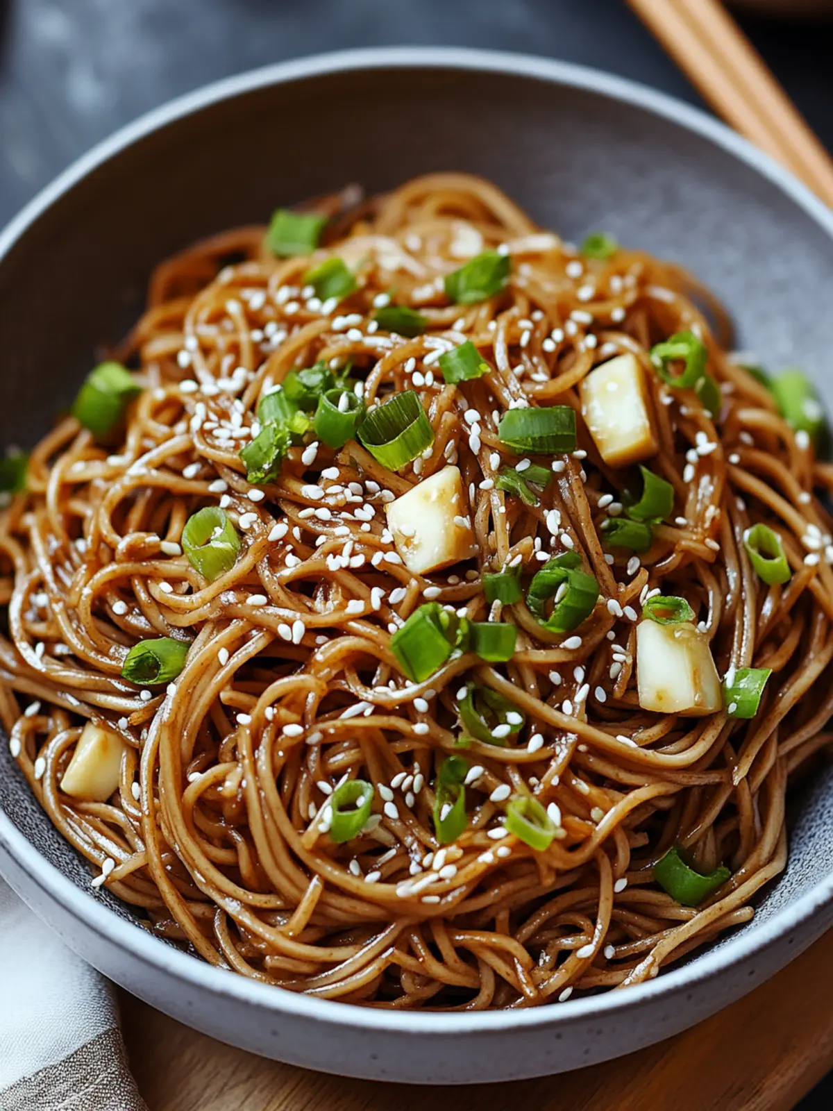 Irresistibly Easy Garlic Sesame Soba Noodles Recipe 3 Garlic Sesame Soba Noodles