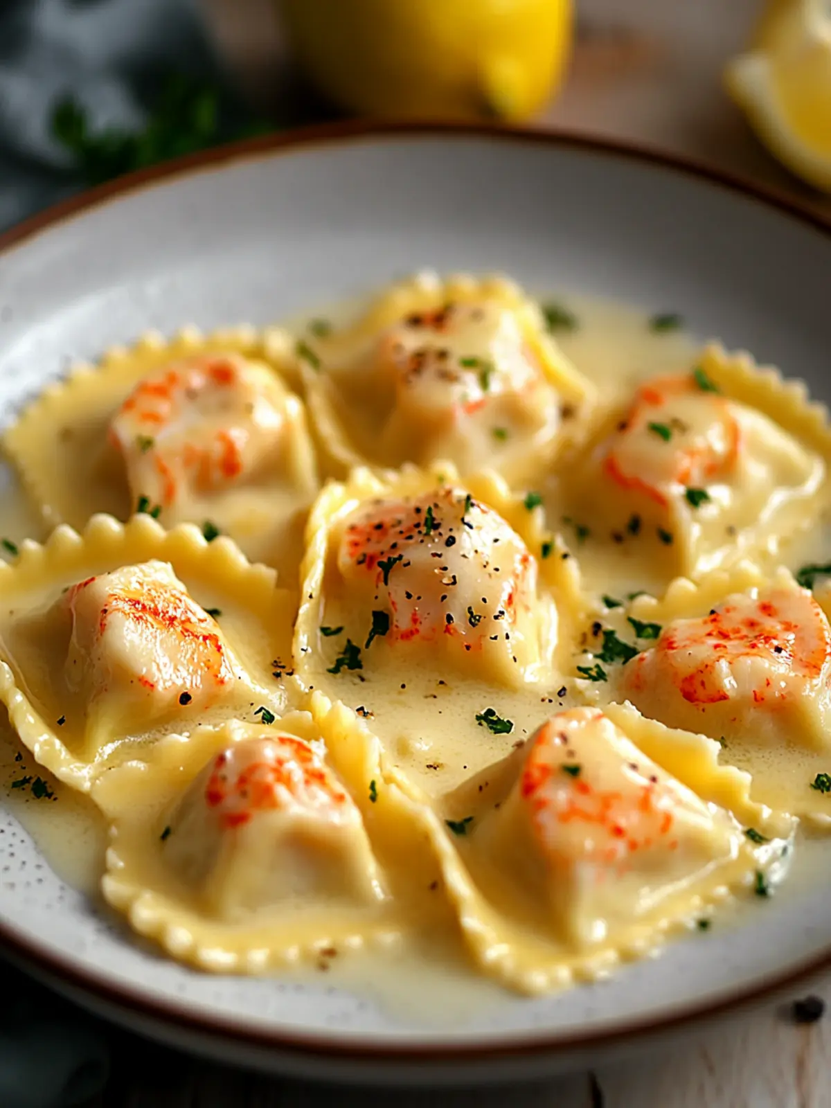 Decadent Lobster Ravioli in Lemon Butter Sauce Made Easy 5 Lobster Ravioli in Lemon Butter Sauce