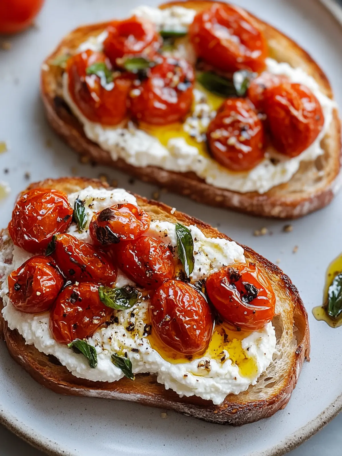 Whipped Ricotta Toast with Roasted Tomatoes & Chili Oil Bliss 2 Whipped Ricotta Toast with Roasted Tomatoes & Chili Oil Recipe