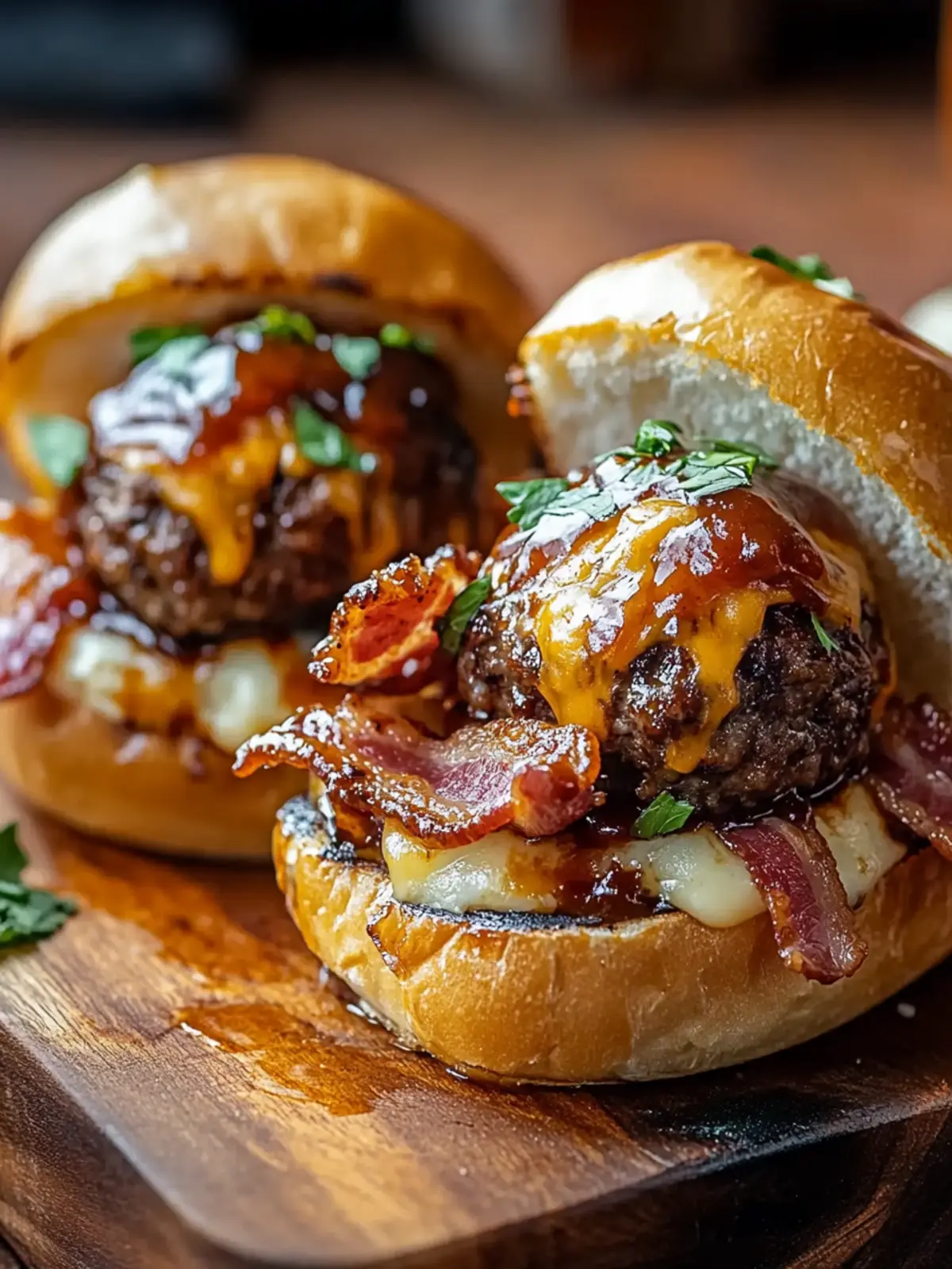 Bourbon BBQ Bacon Cheeseburger Meatballs for Epic Flavor Bliss 2 Bourbon BBQ Bacon Cheeseburger Meatball
