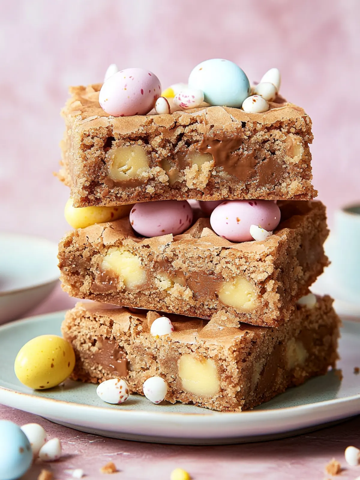 Mini Cadbury Easter Egg Blondies – Sweet, Chewy Bliss Awaits 4 Mini Cadbury Easter Egg Blondies
