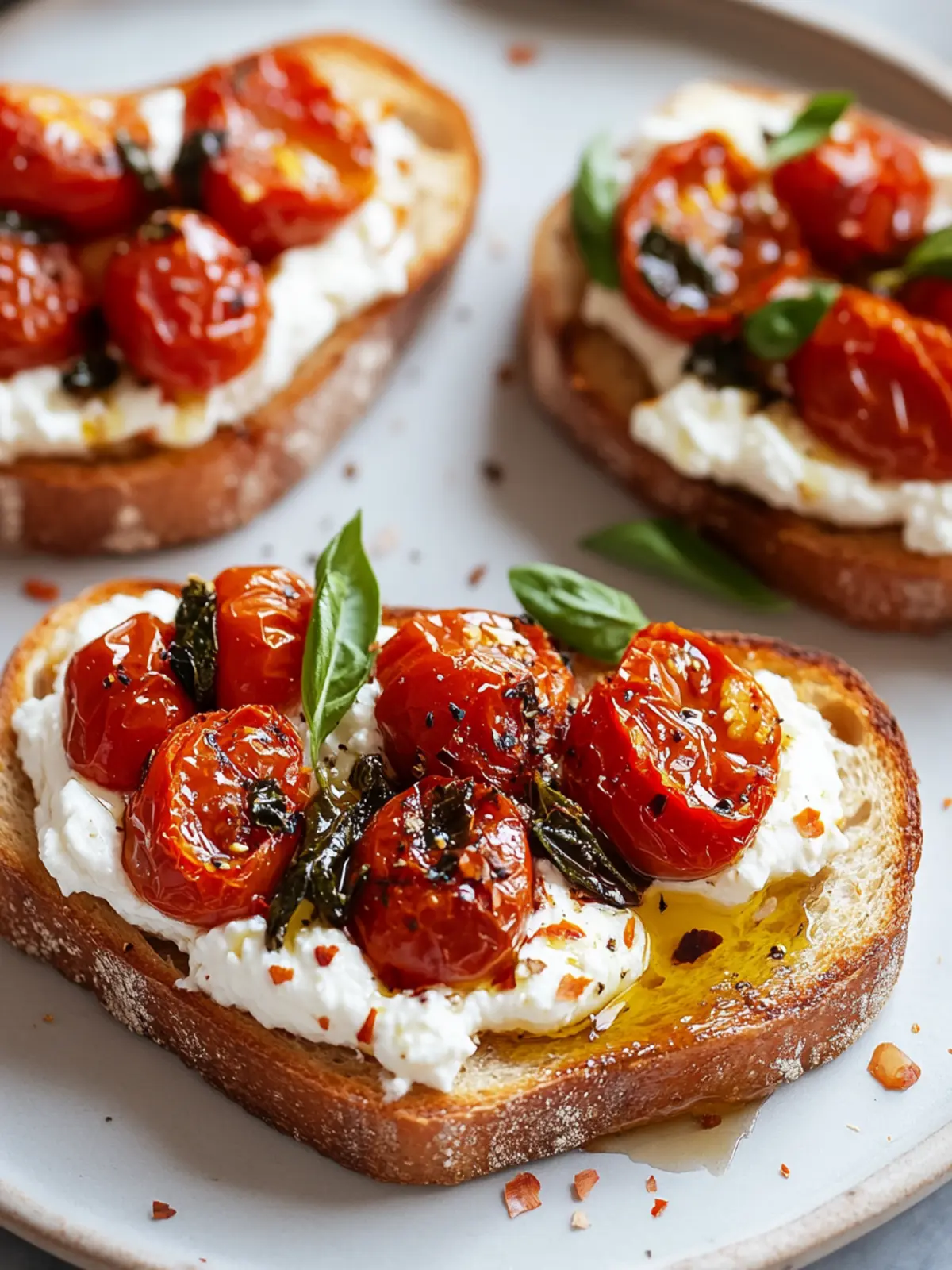 Whipped Ricotta Toast with Roasted Tomatoes & Chili Oil Bliss 4 Whipped Ricotta Toast with Roasted Tomatoes & Chili Oil Recipe