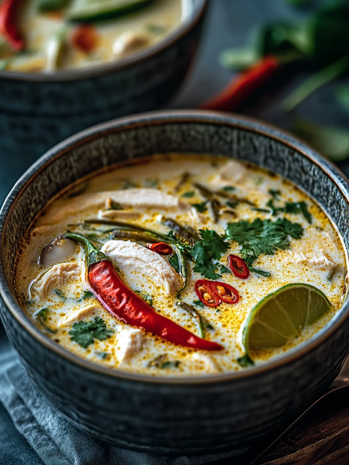 Spicy Thai Coconut Chicken Soup for Cozy Nights In 2 Spicy Thai Coconut Chicken Soup