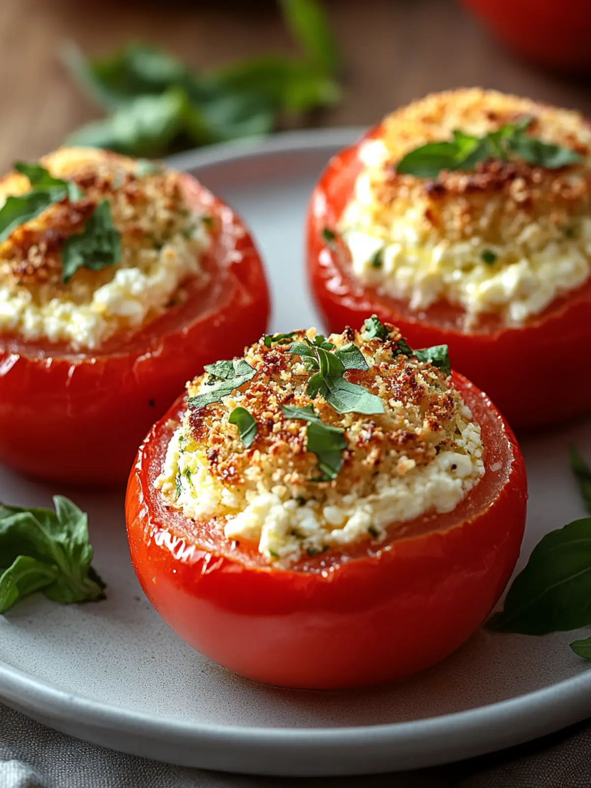 Baked Feta Stuffed Tomatoes for a Quick Vegetarian Treat 5 Baked Feta Stuffed Tomatoes