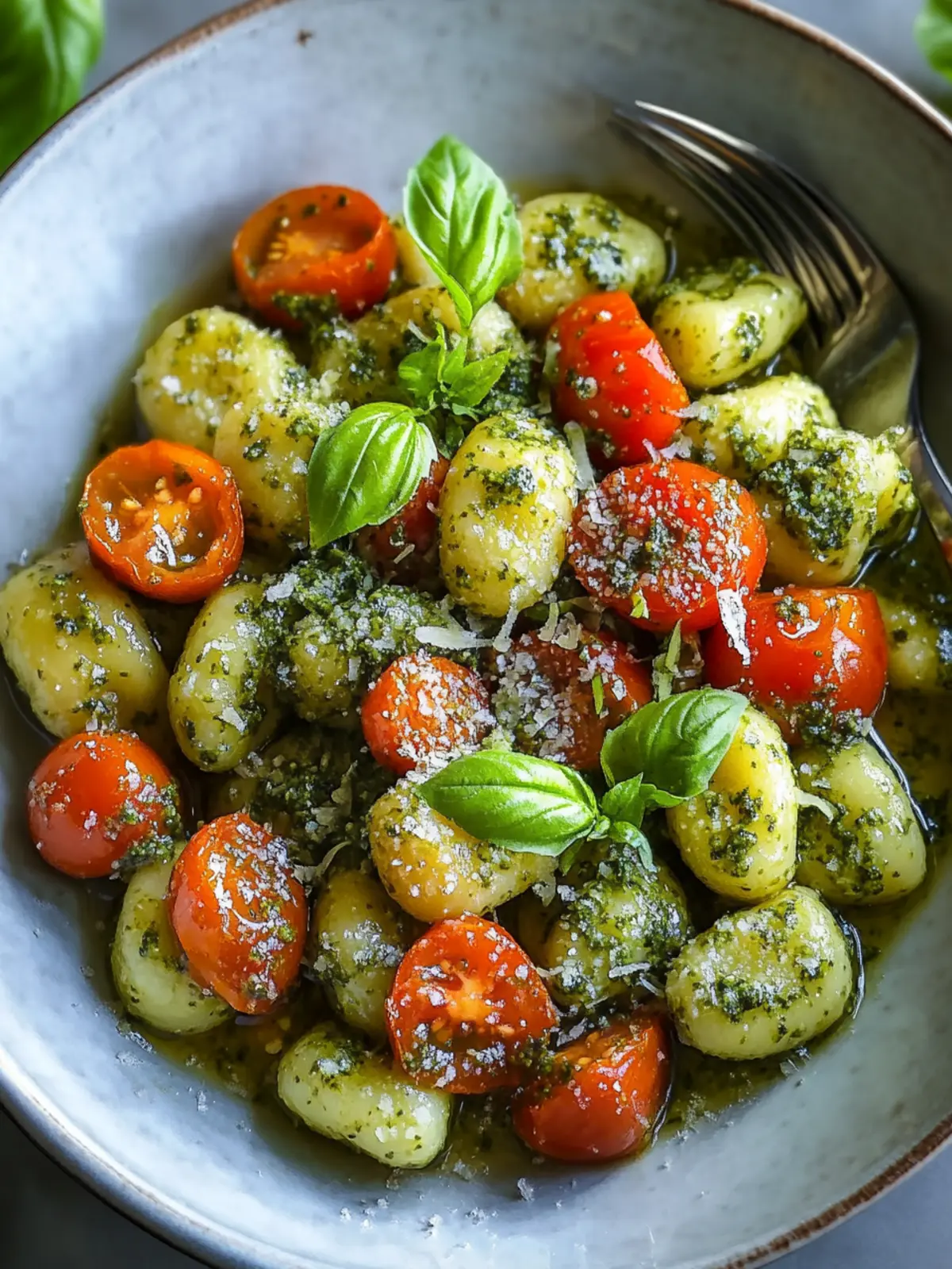 Delicious Pesto Gnocchi with Cherry Tomatoes in 25 Minutes 2 Pesto Gnocchi with Cherry Tomatoes