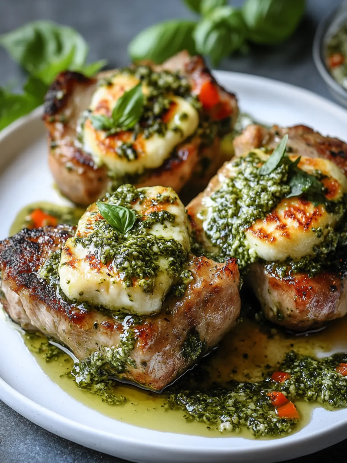 Savory Pesto Mozzarella Stuffed Pork Chops for Easy Dinners 4 Pesto Mozzarella Stuffed Pork Chops