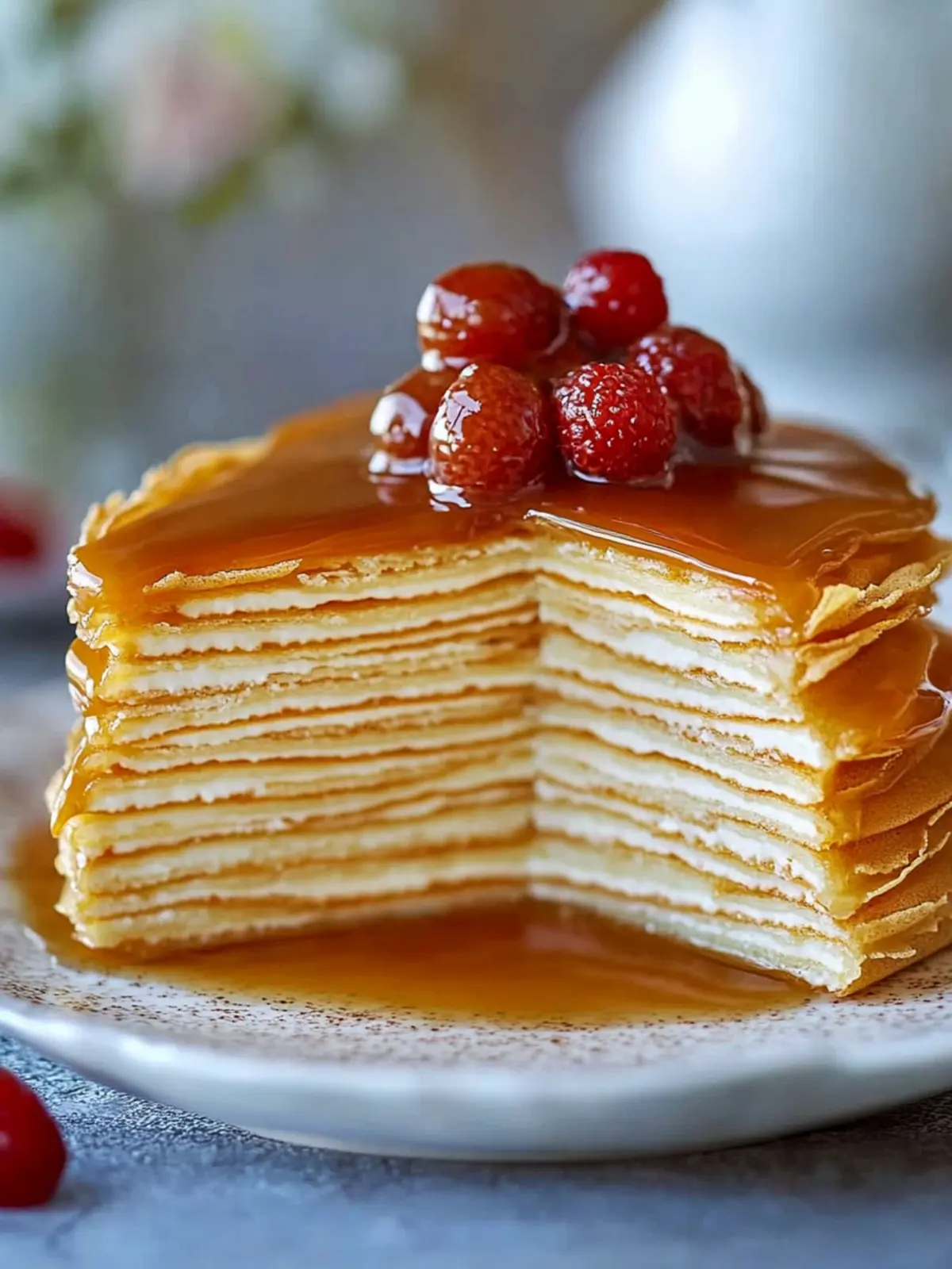 Decadent Caramel Vanilla Mille-Crepe Cake Made Easy 2 Caramel Vanilla Mille-Crepe Cake