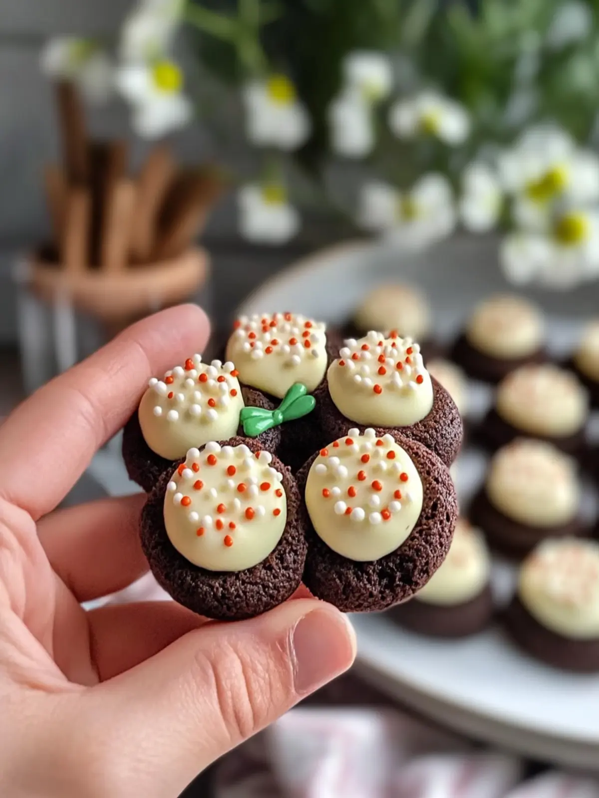 Whimsical Easy Miffy Chocolate Thumbprint Cookies to Make Today 3 Easy Miffy Chocolate Thumbprint Cookies