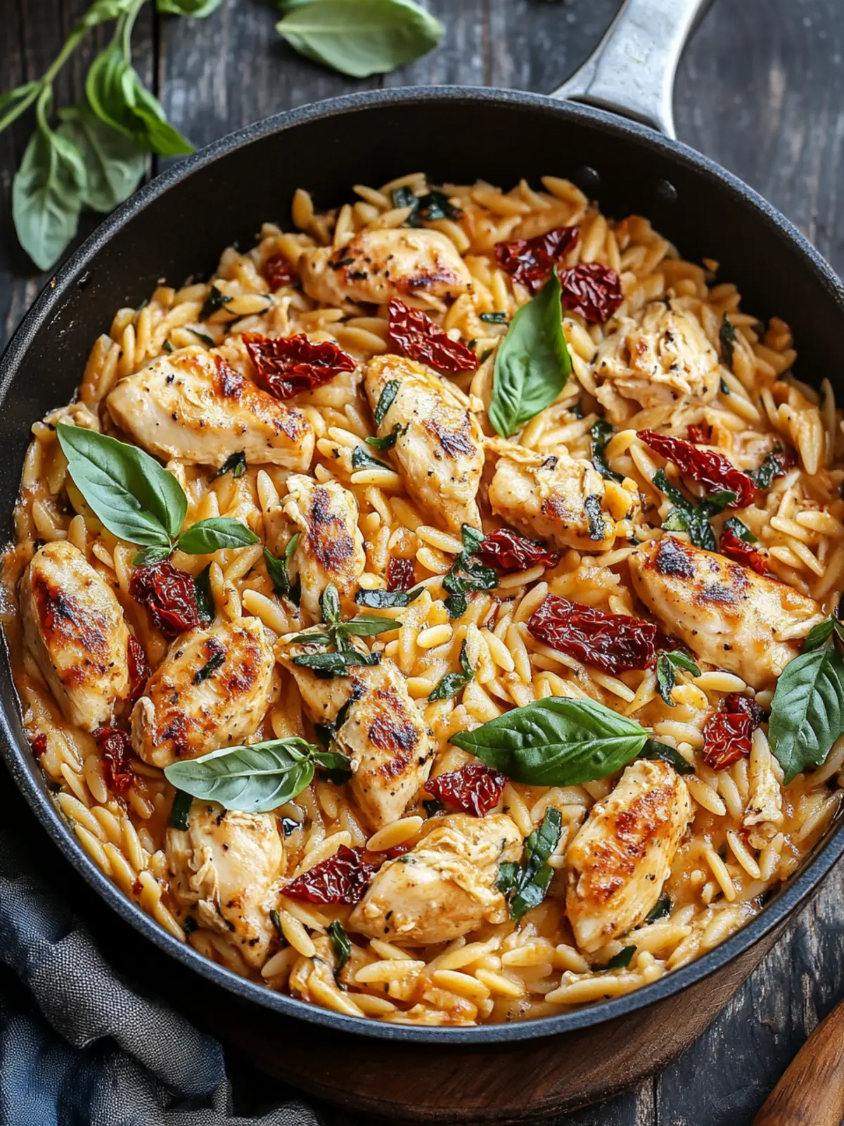 Sun-Dried Tomato Chicken Orzo Skillet Perfect for Busy Nights 3 Sun-Dried Tomato Chicken Orzo Skillet