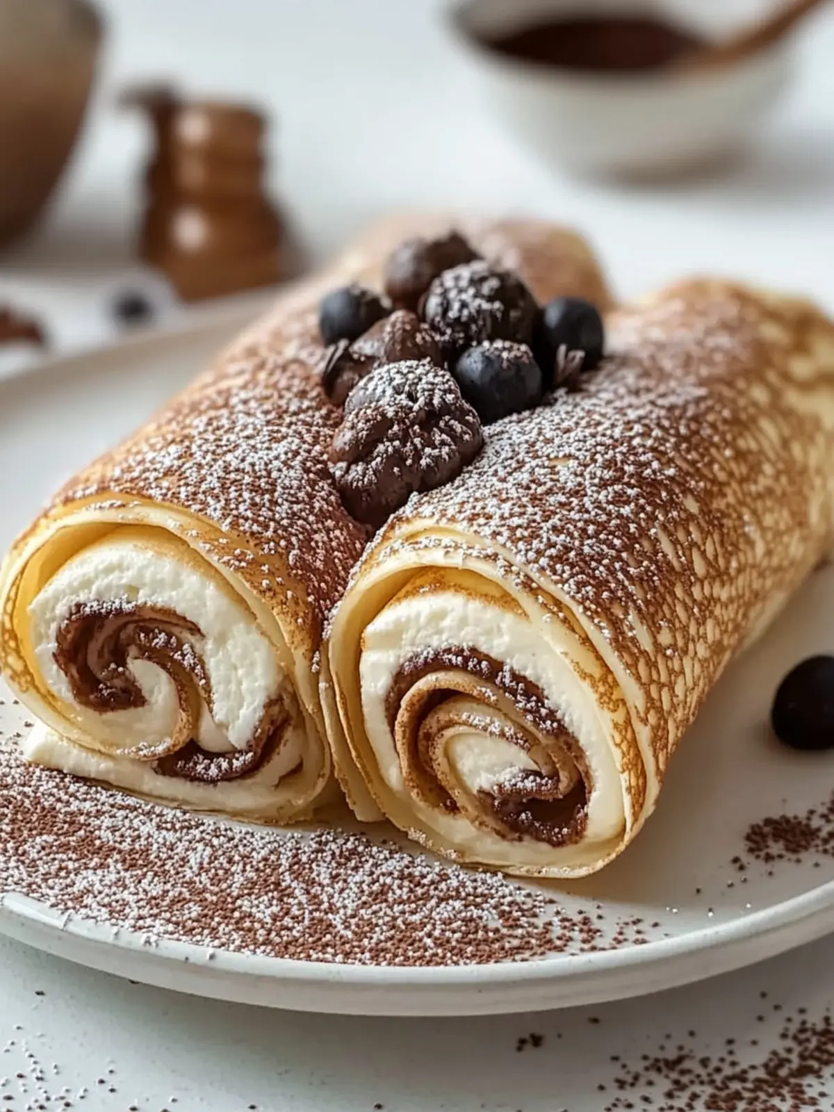 Delicious Tiramisu Crepe Rolls for Your Sweet Tooth Cravings 5 Tiramisu Crepe Rolls