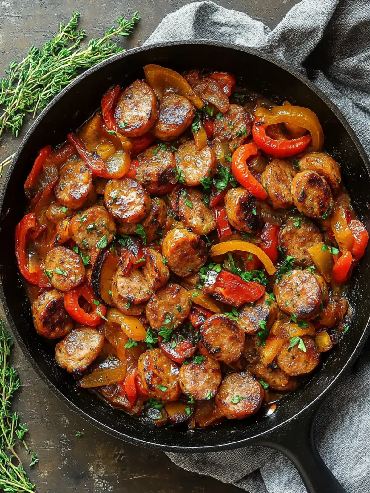 Savor This 25-Minute Sausage Skillet with Andouille Sausage 2 Sausage Skillet with Andouille Sausage