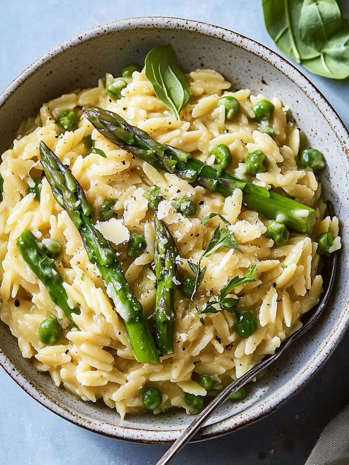 Cheesy Asparagus Orzotto: A Creamy Springtime Comfort Dish 2 Cheesy Asparagus Orzotto