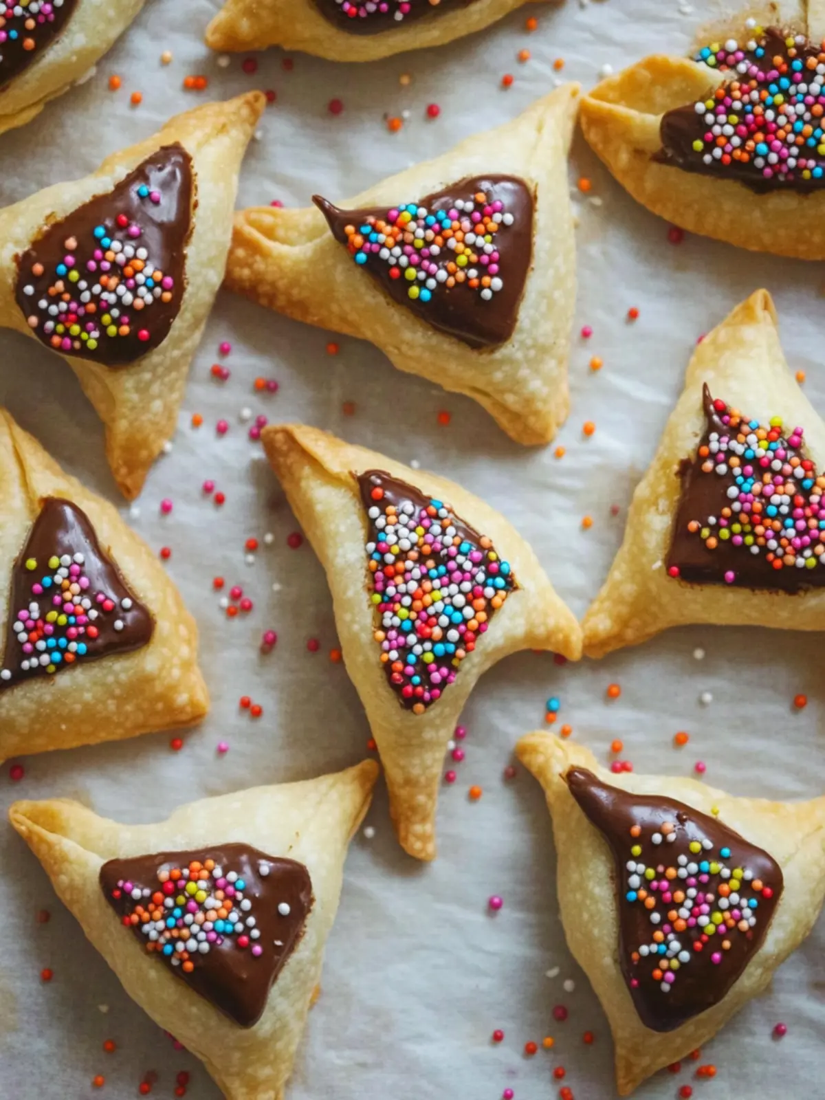Chocolate and Sprinkles Dipped Hamantaschen Recipe You'll Love 5 Chocolate and Sprinkles Dipped Hamantaschen Recipe