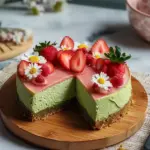 Strawberry Matcha Basque Cheesecake: A Creamy Dream Dessert 4 Strawberry Matcha Basque Cheesecake