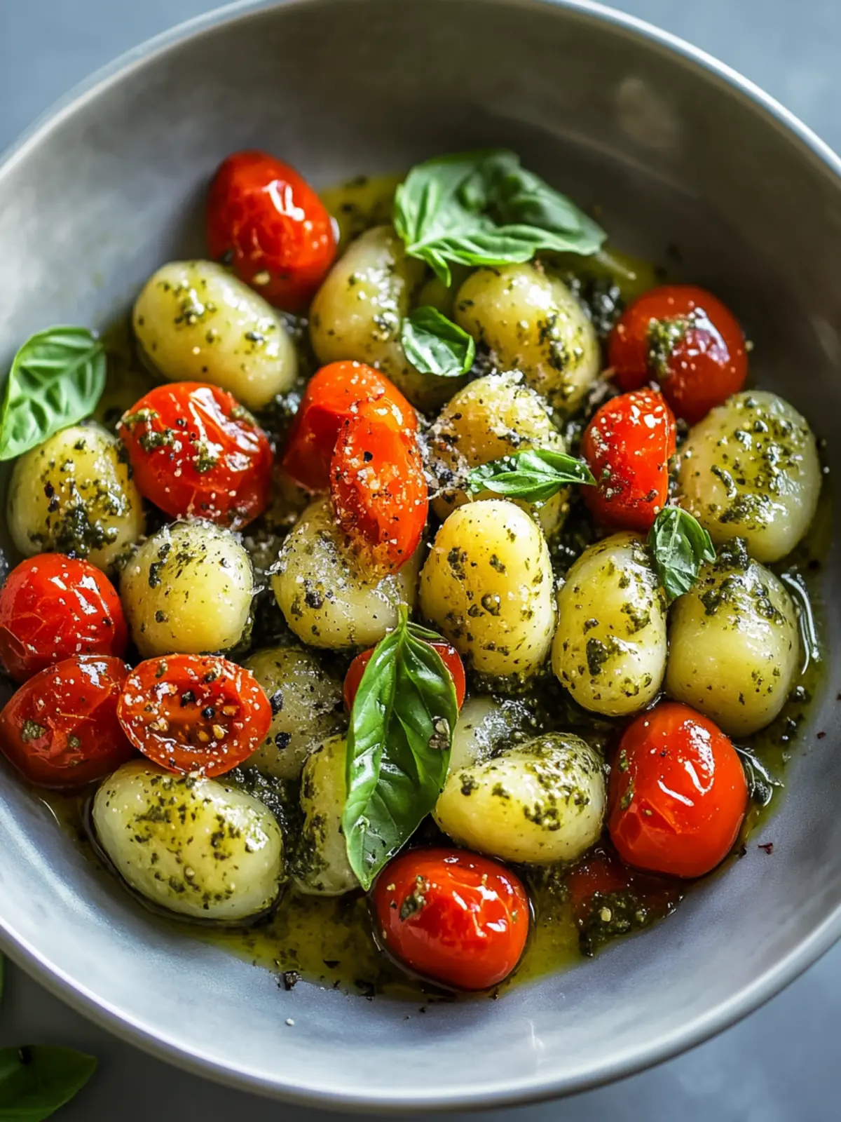 Delicious Pesto Gnocchi with Cherry Tomatoes in 25 Minutes 5 Pesto Gnocchi with Cherry Tomatoes