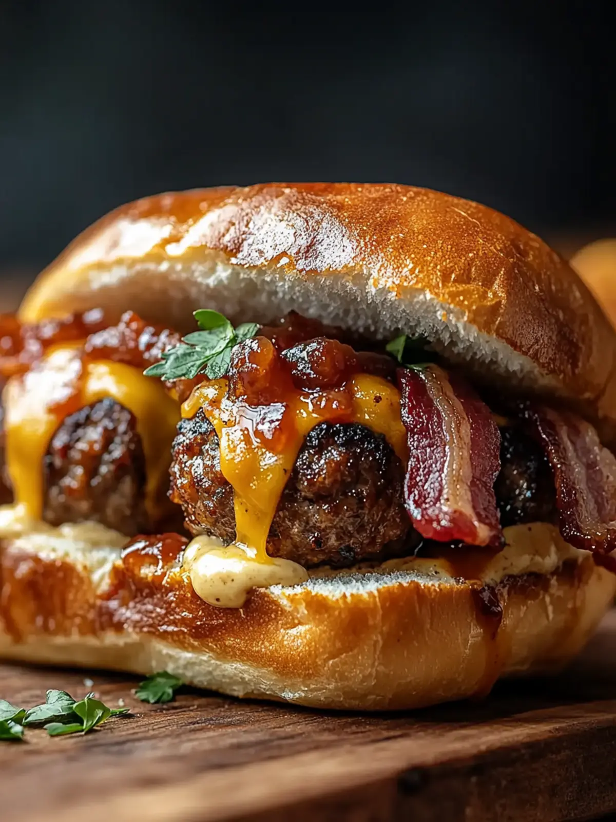 Bourbon BBQ Bacon Cheeseburger Meatballs for Epic Flavor Bliss 5 Bourbon BBQ Bacon Cheeseburger Meatball