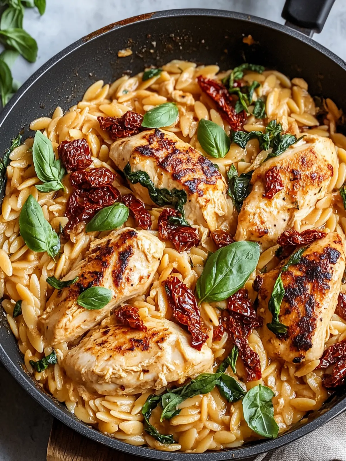 Sun-Dried Tomato Chicken Orzo Skillet Perfect for Busy Nights 2 Sun-Dried Tomato Chicken Orzo Skillet
