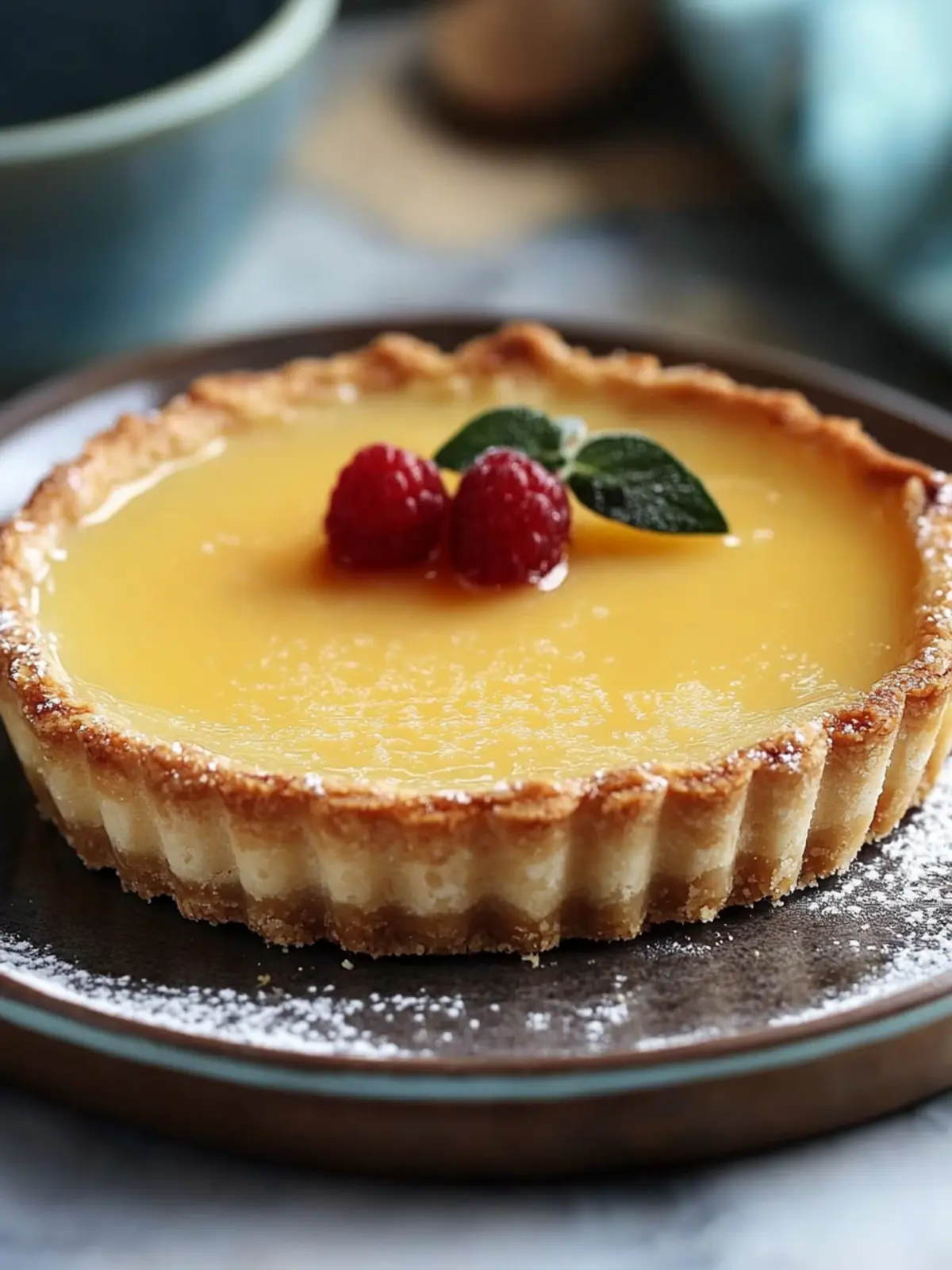 Decadent Vanilla Bean Flan Tart with Buttery Crust Delight 4 Vanilla Bean Flan Tart