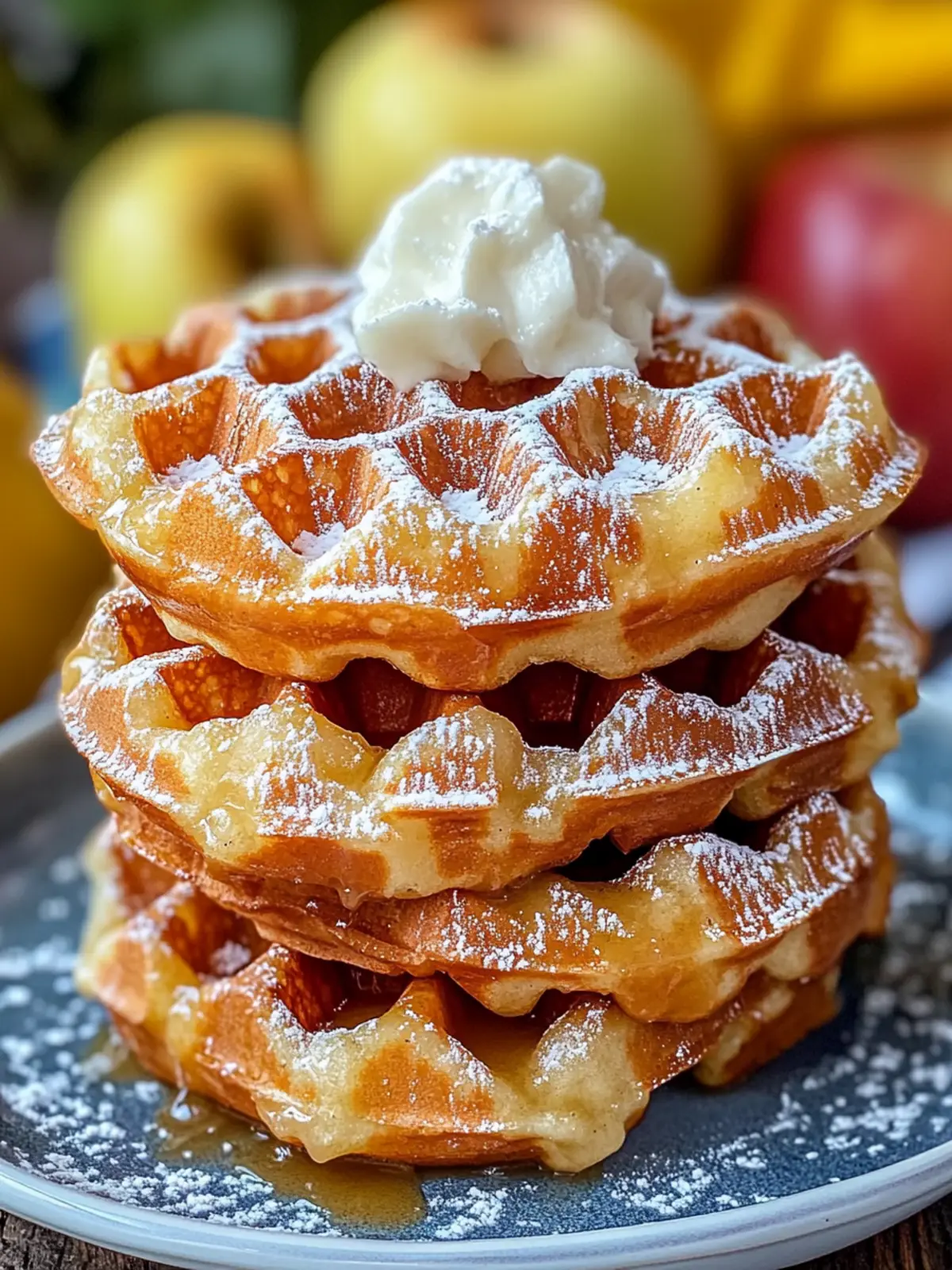 Irresistible Homemade Apple Fritter Waffle Donuts Recipe 2 Homemade Apple Fritter Waffle Donuts Recipe