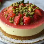 Irresistible Strawberry Pistachio Cheesecake You Must Try! 3 Strawberry Pistachio Cheesecake