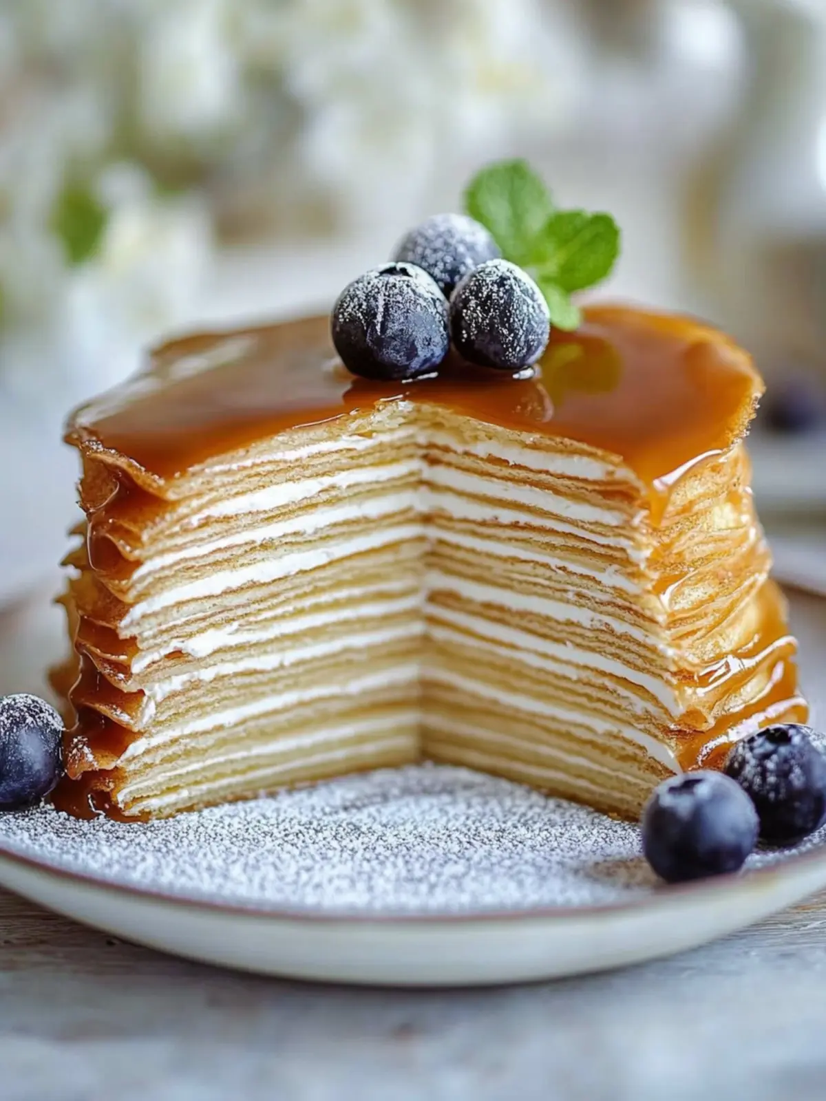 Decadent Caramel Vanilla Mille-Crepe Cake Made Easy 5 Caramel Vanilla Mille-Crepe Cake