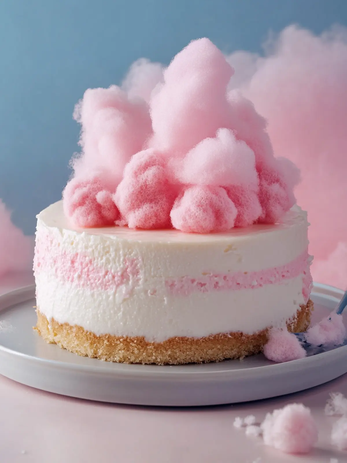 Cotton Candy Cheesecake: A Sweet Twist for Your Celebrations 2 Cotton Candy Cheesecake