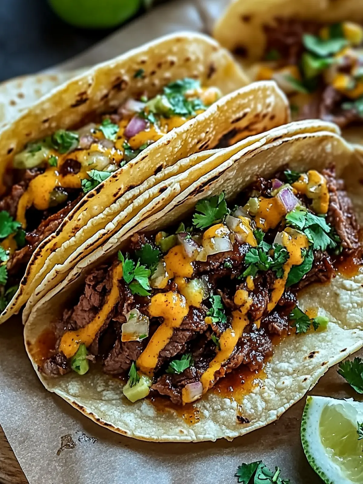 Delicious Garlic Butter Honey BBQ Beef Tacos Ready in 30 Minutes 4 Garlic Butter Honey BBQ Beef Tacos
