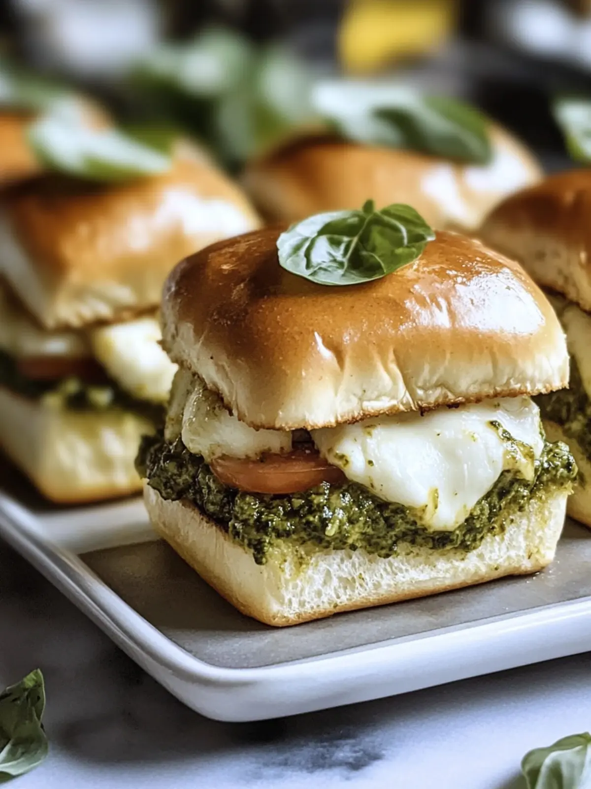 Savory Turkey Pesto Mozzarella Sliders for Instant Delight 4 Turkey Pesto Mozzarella Sliders