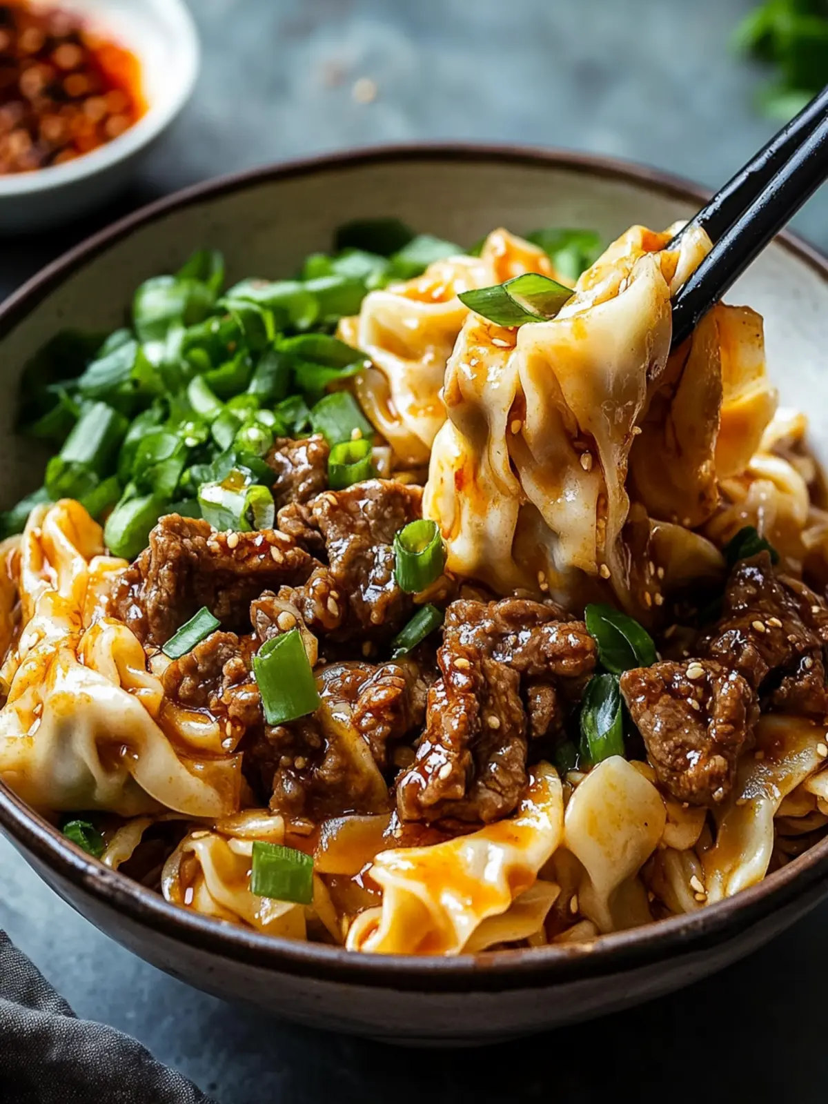 Beef Potsticker Noodle Bowl: Quick, Comforting Delight 2 Beef Potsticker Noodle Bowl