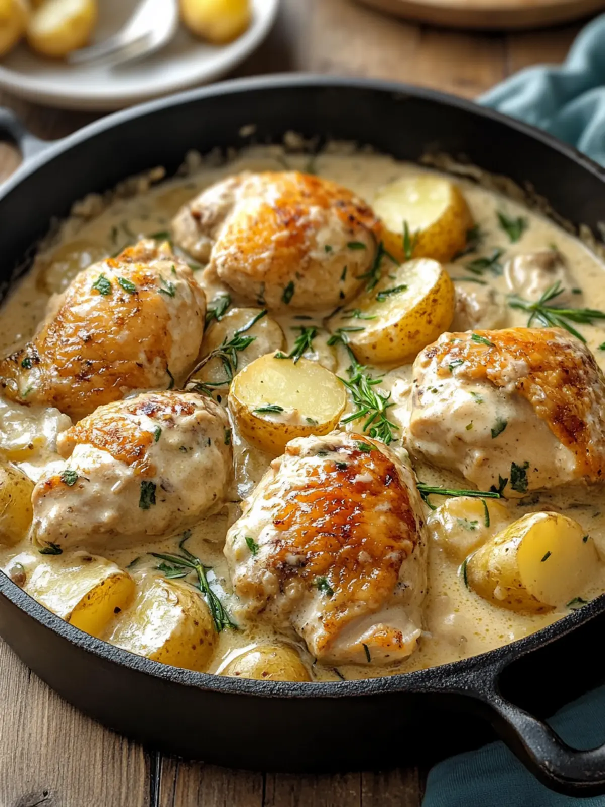 Dutch Oven Creamy Ranch Chicken & Potatoes for Cozy Nights 3 Dutch Oven Creamy Ranch Chicken & Potatoes