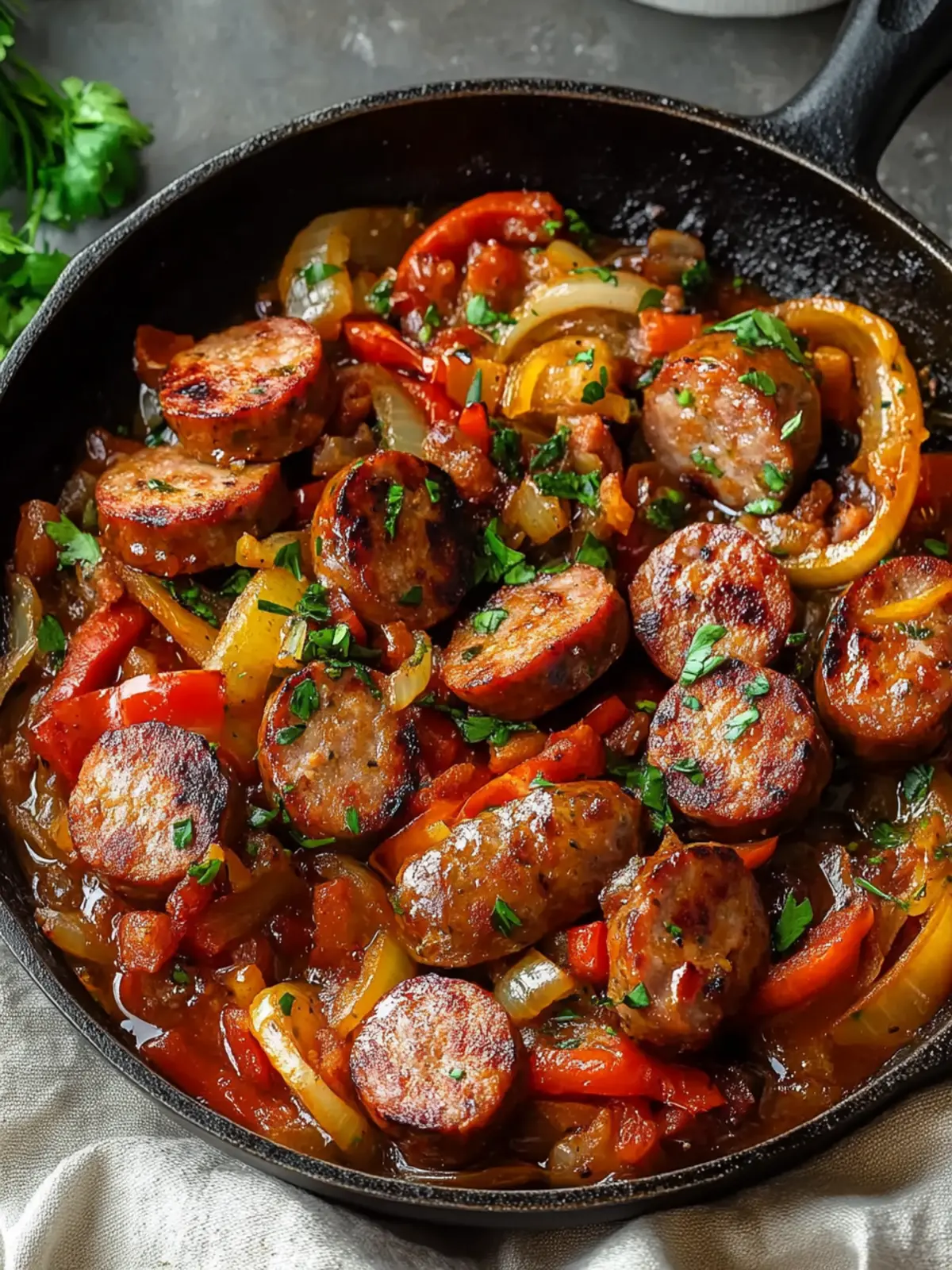 Savor This 25-Minute Sausage Skillet with Andouille Sausage 3 Sausage Skillet with Andouille Sausage