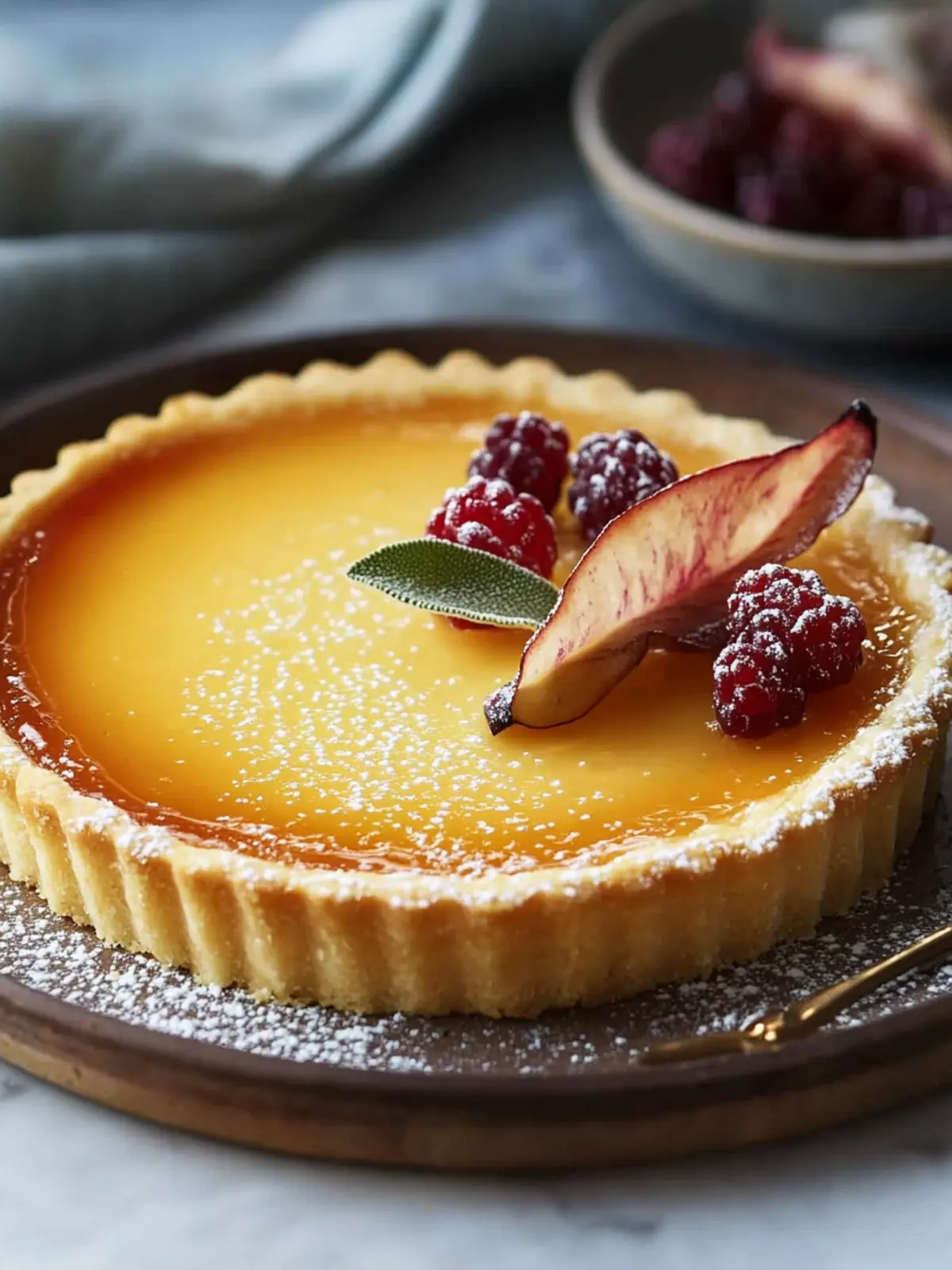 Decadent Vanilla Bean Flan Tart with Buttery Crust Delight 3 Vanilla Bean Flan Tart