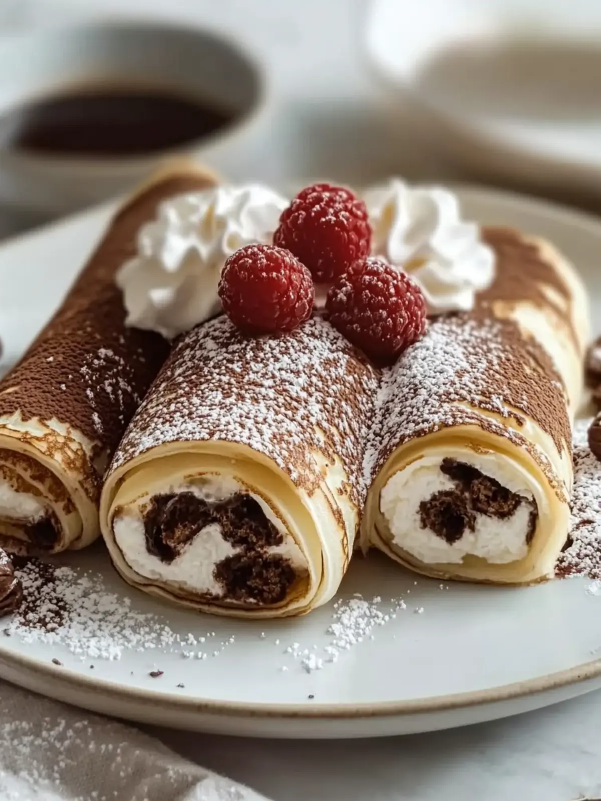 Delicious Tiramisu Crepe Rolls for Your Sweet Tooth Cravings 2 Tiramisu Crepe Rolls