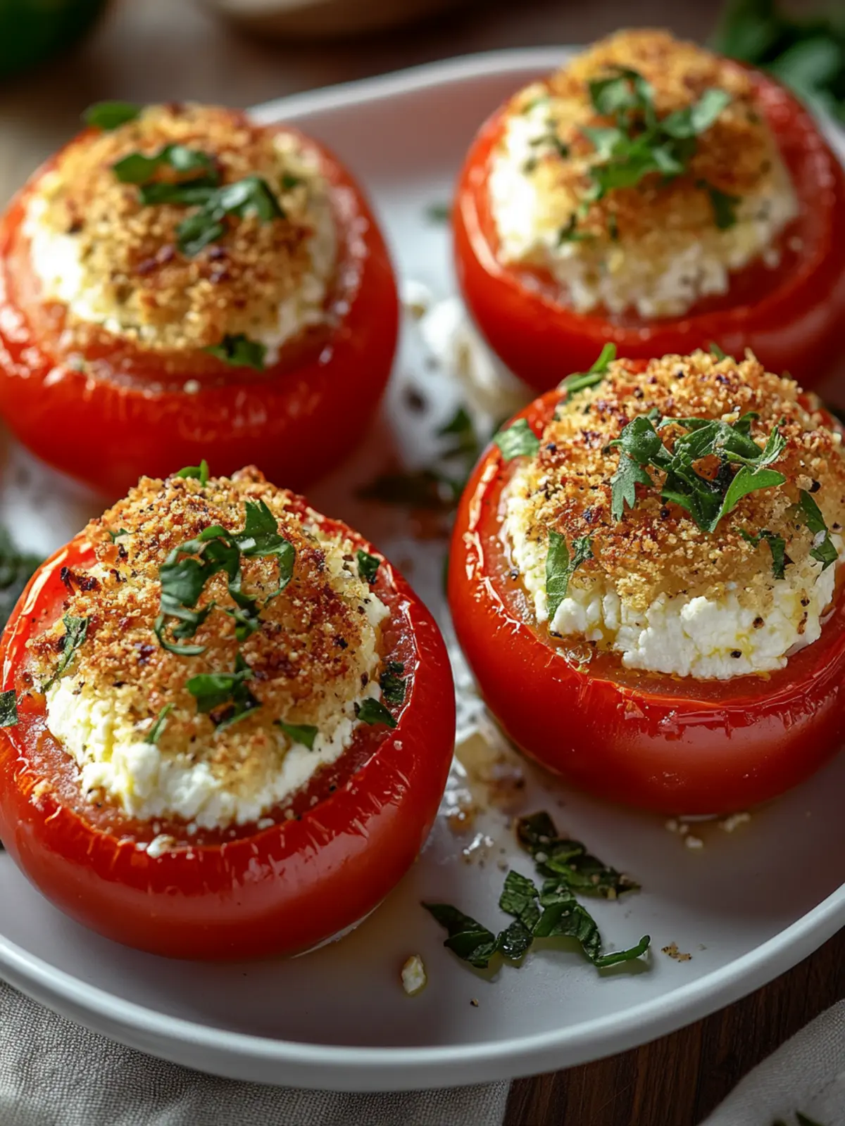Baked Feta Stuffed Tomatoes for a Quick Vegetarian Treat 2 Baked Feta Stuffed Tomatoes