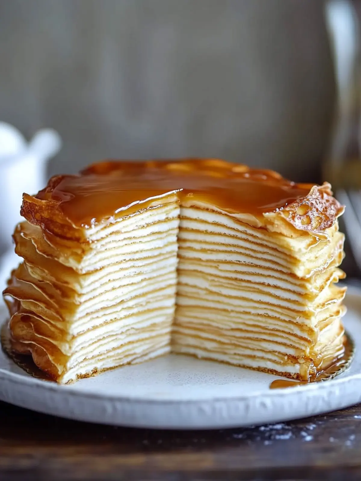 Decadent Caramel Vanilla Mille-Crepe Cake Made Easy 4 Caramel Vanilla Mille-Crepe Cake