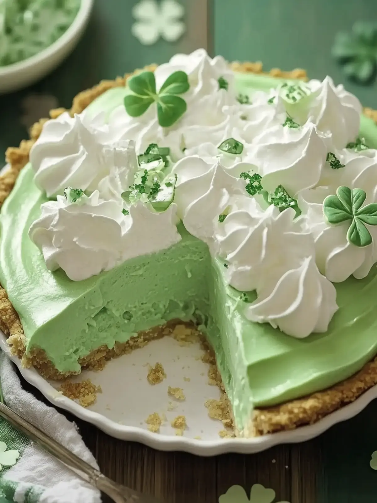 Shamrock Shake Pie: A Festive No-Bake Minty Treat 2 Shamrock Shake Pie