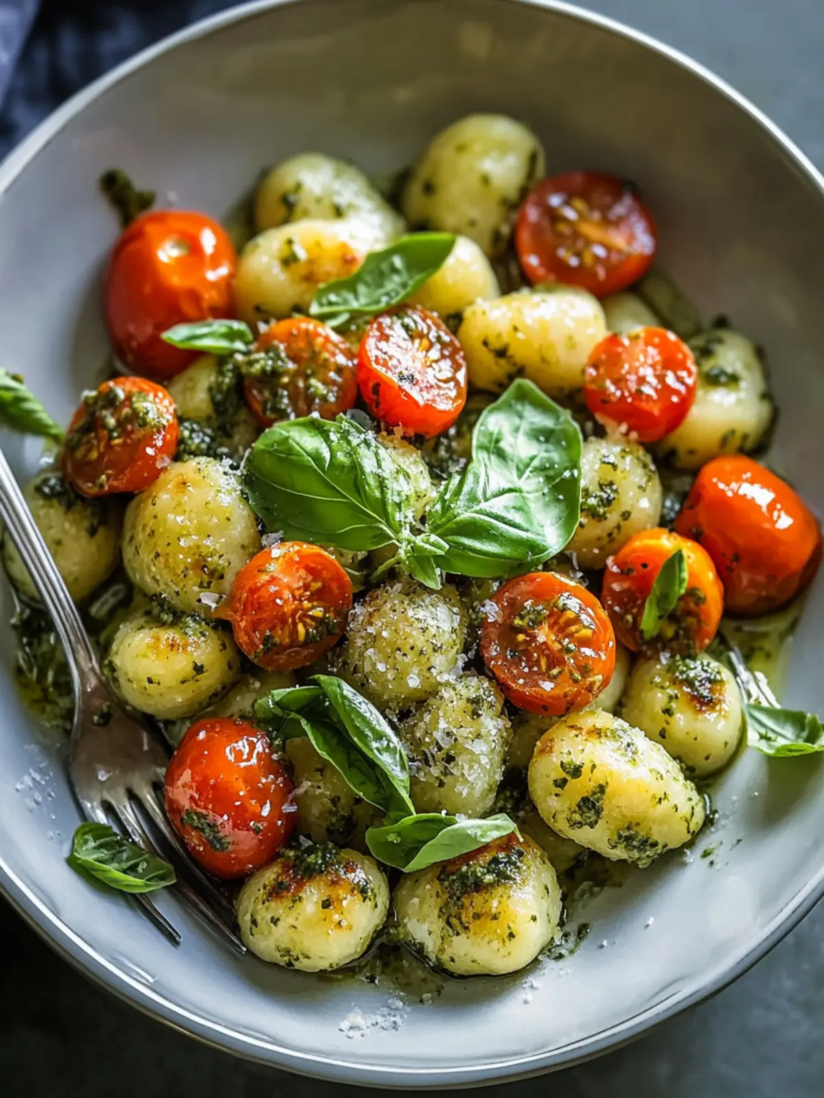 Delicious Pesto Gnocchi with Cherry Tomatoes in 25 Minutes 4 Pesto Gnocchi with Cherry Tomatoes