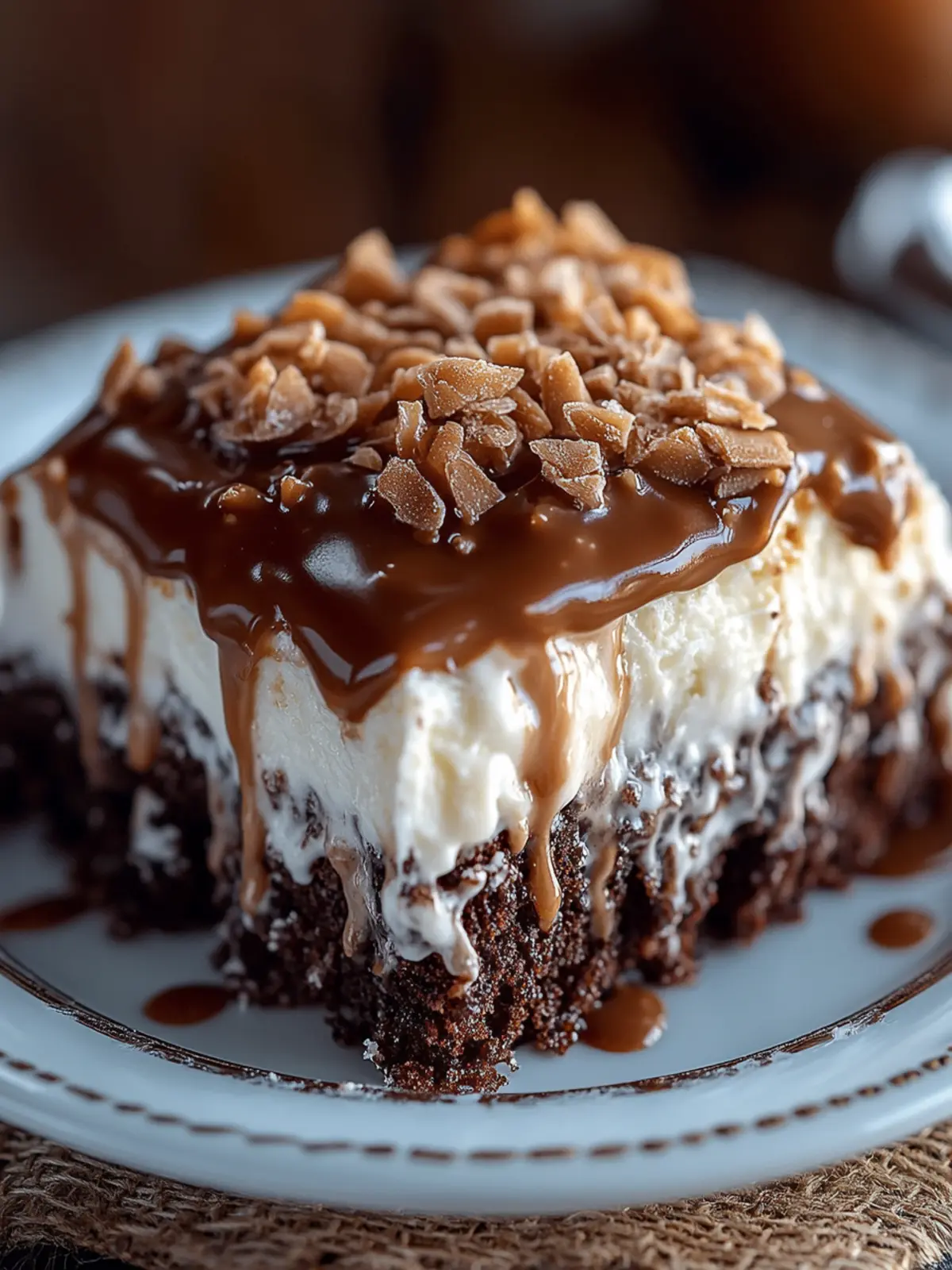 Irresistible German Chocolate Poke Cake with Coconut-Pecan Bliss 2 German Chocolate Poke Cake