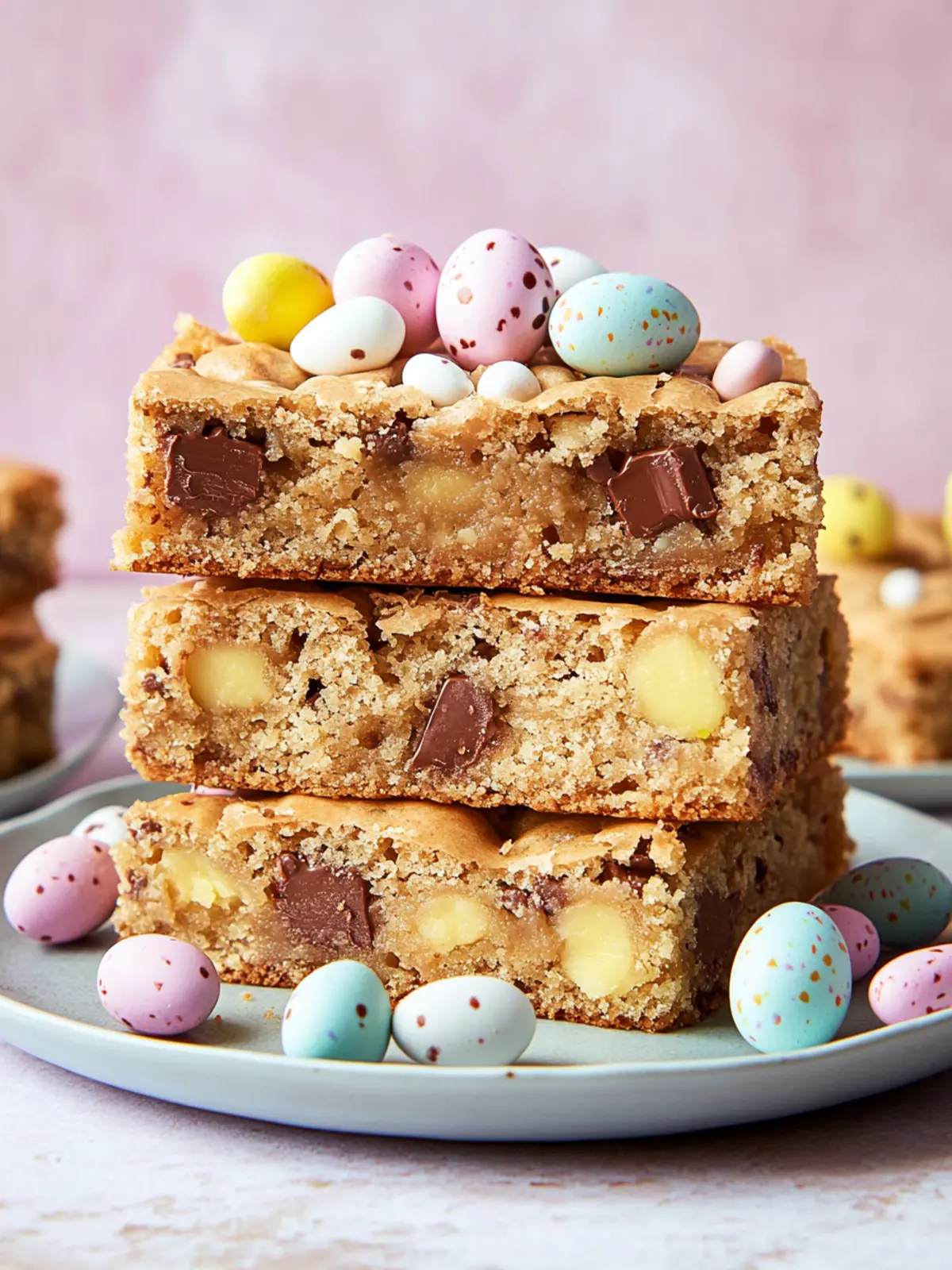 Mini Cadbury Easter Egg Blondies – Sweet, Chewy Bliss Awaits 5 Mini Cadbury Easter Egg Blondies