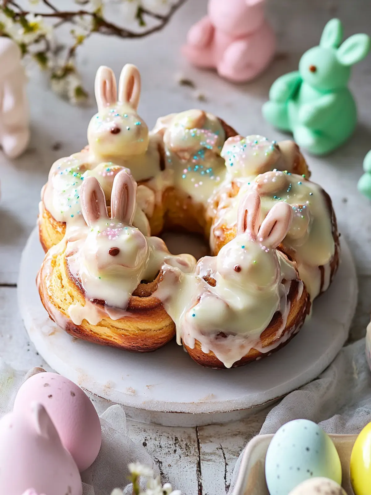 Festive Easter Bunny Cinnamon Rolls that Wow Every Brunch 3 Easter Bunny Cinnamon Rolls