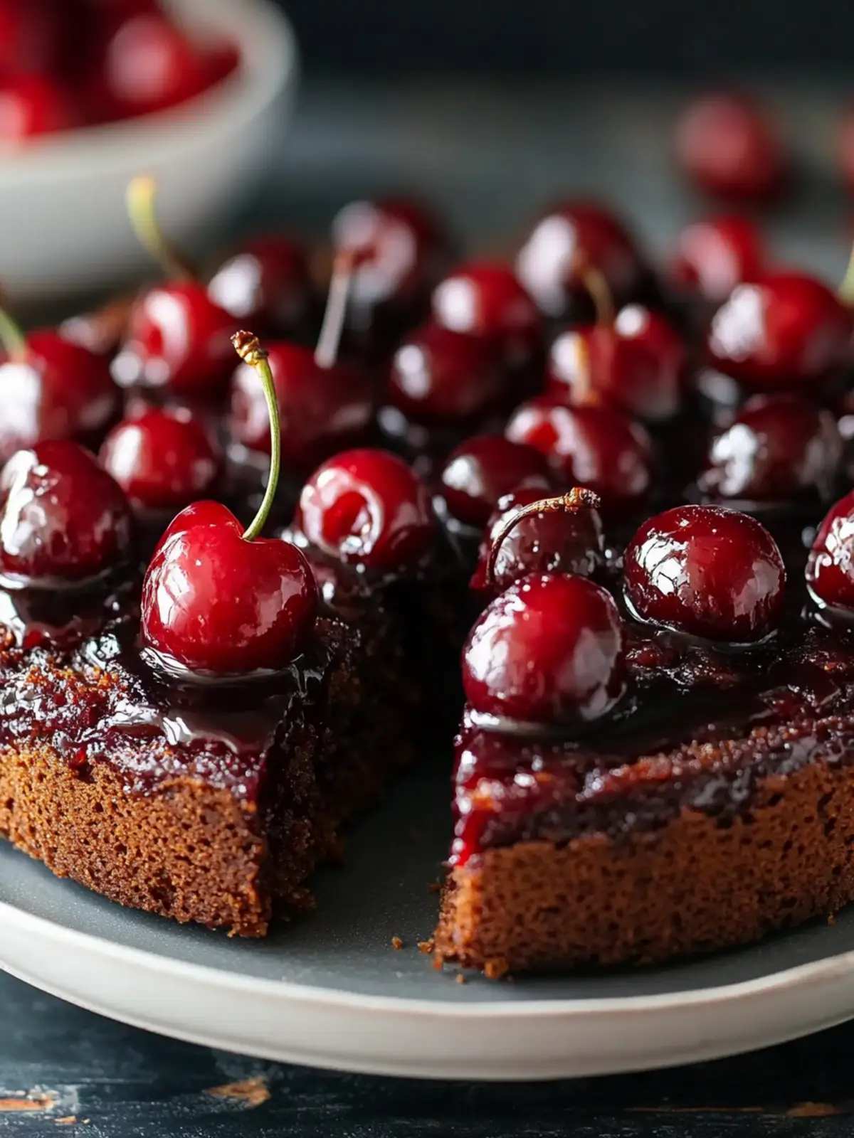 Decadent Chocolate Cherry Upside-Down Cake You’ll Love 3 Chocolate Cherry Upside-Down Cake
