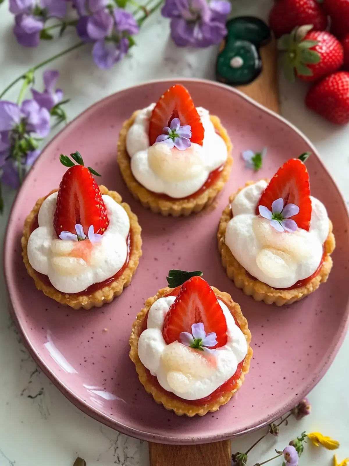 Miffy Strawberry Cheesecake Tartlets: Adorable Bites of Delight 2 Miffy Strawberry Cheesecake Tartlets