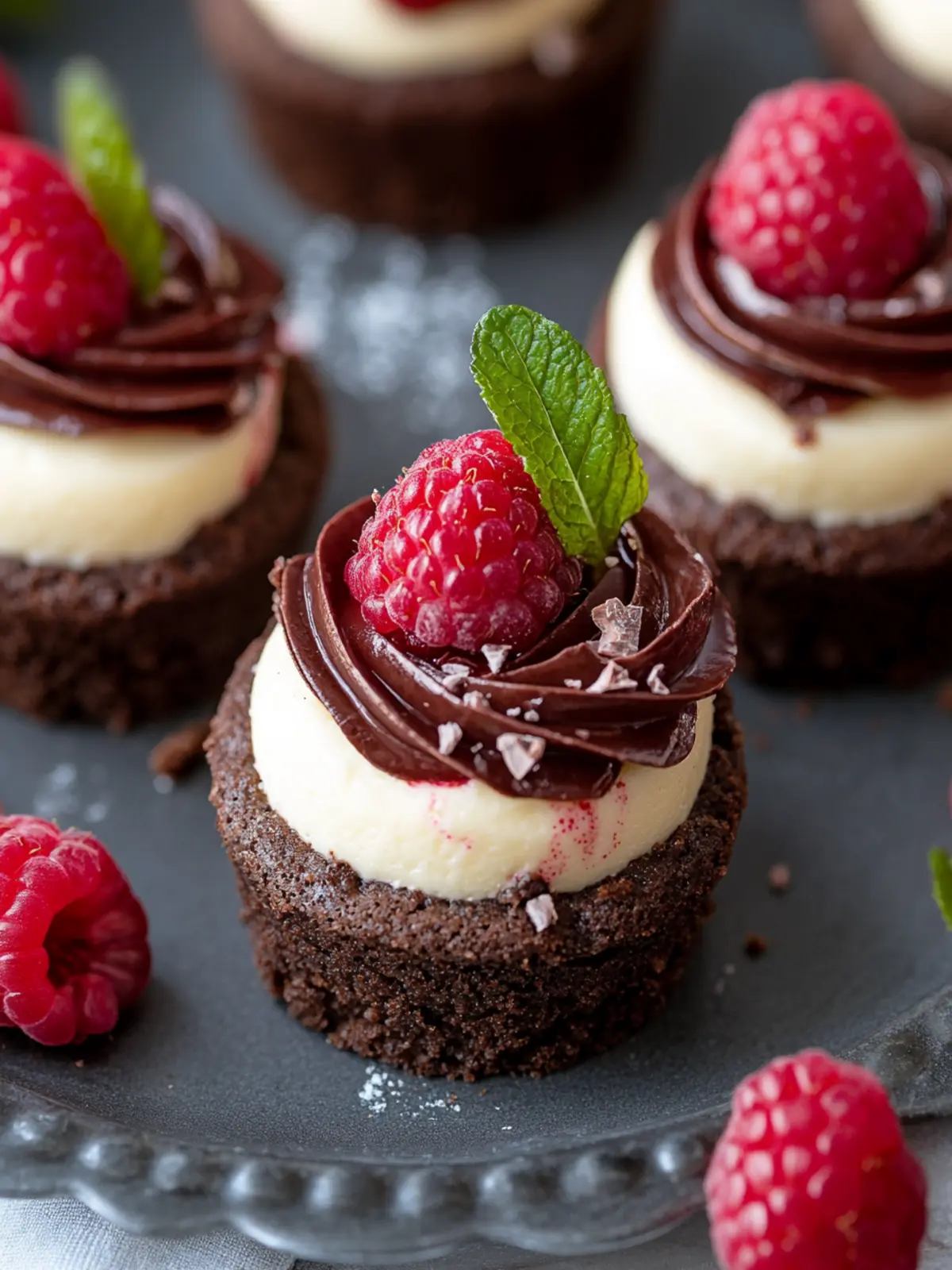 Mini Chocolate Raspberry Cheesecakes to Delight Any Sweet Tooth 2 Mini Chocolate Raspberry Cheesecakes